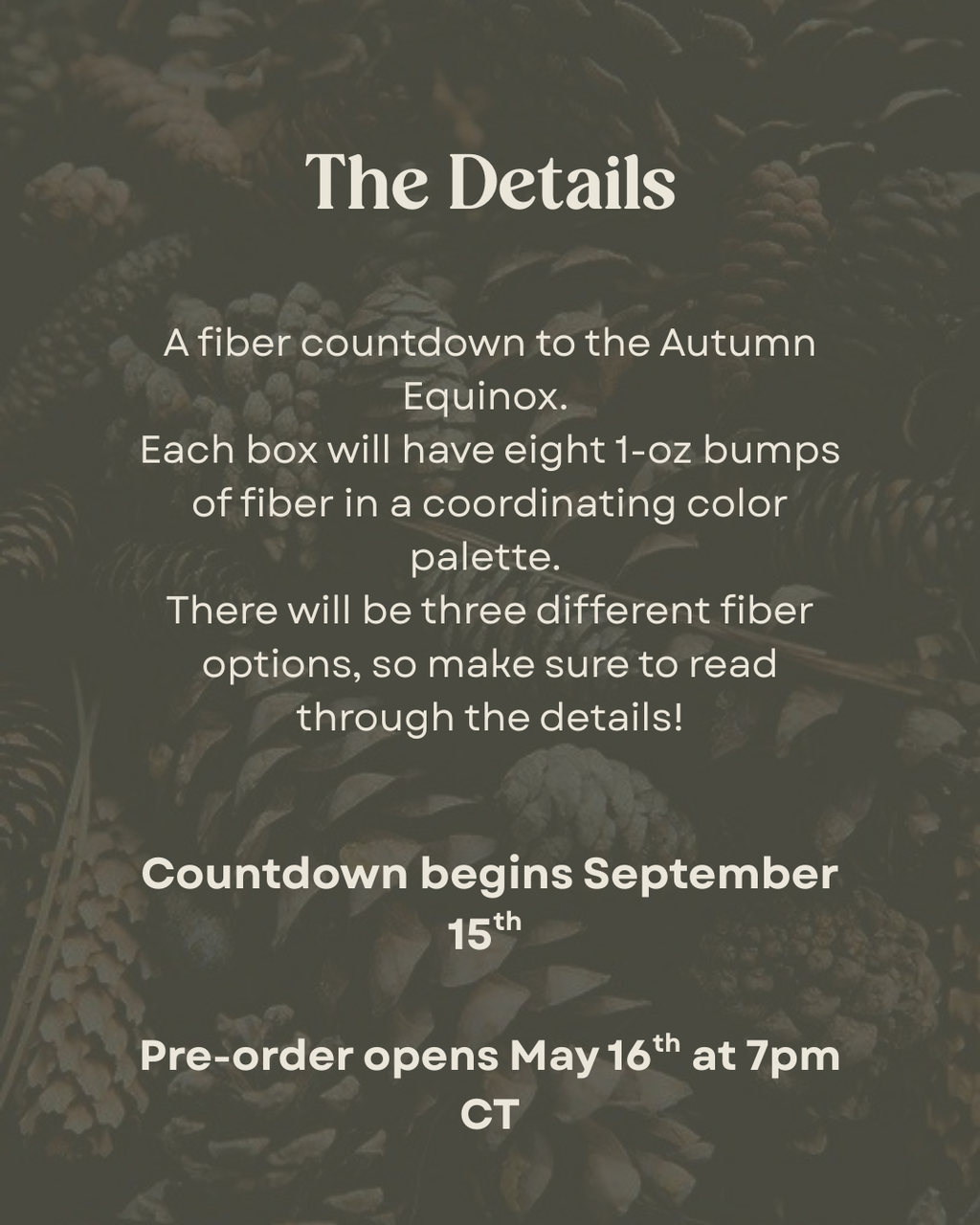 Autumn Equinox - Fiber Countdown (Ready to Ship)