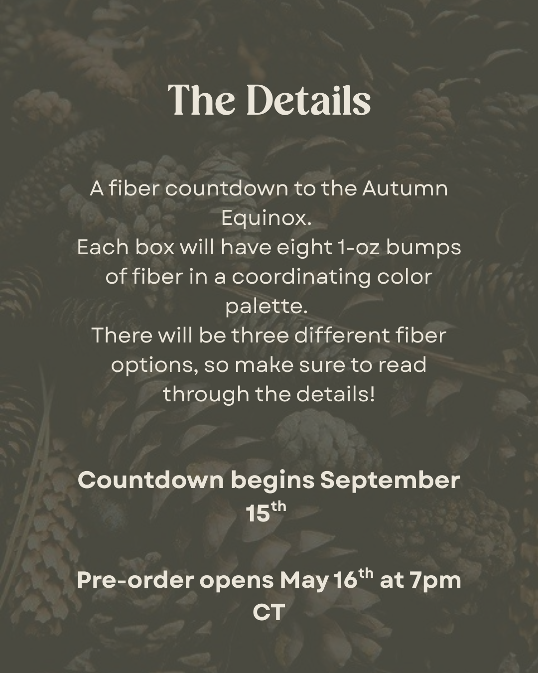 Autumn Equinox - Fiber Countdown (Ready to Ship)