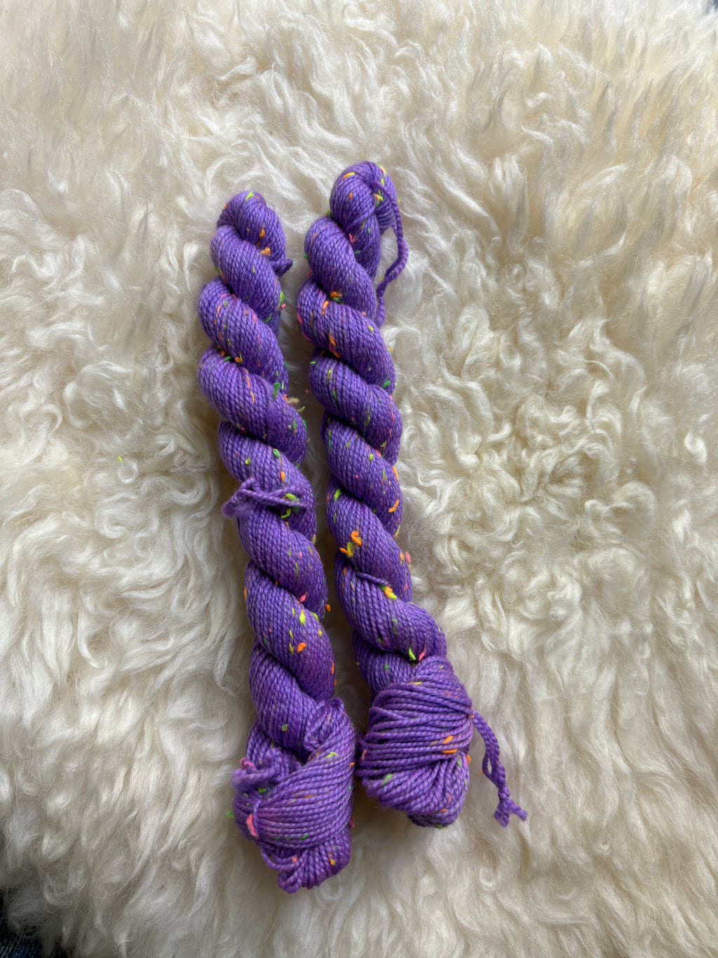 Neon Tweed Sock Mini Skeins - Ready to Ship