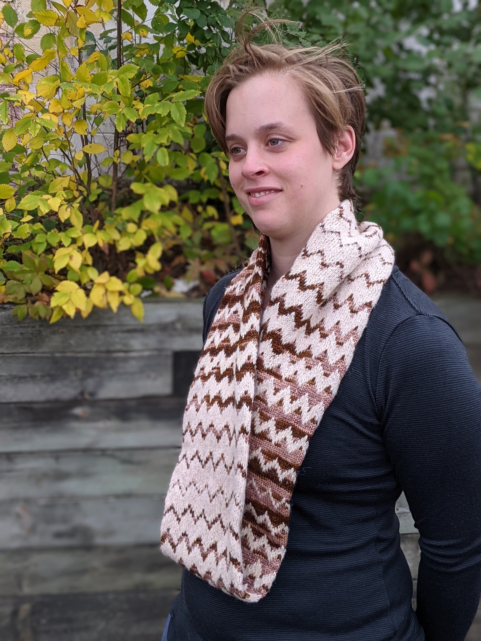 Retro Stripes Cowl Pattern