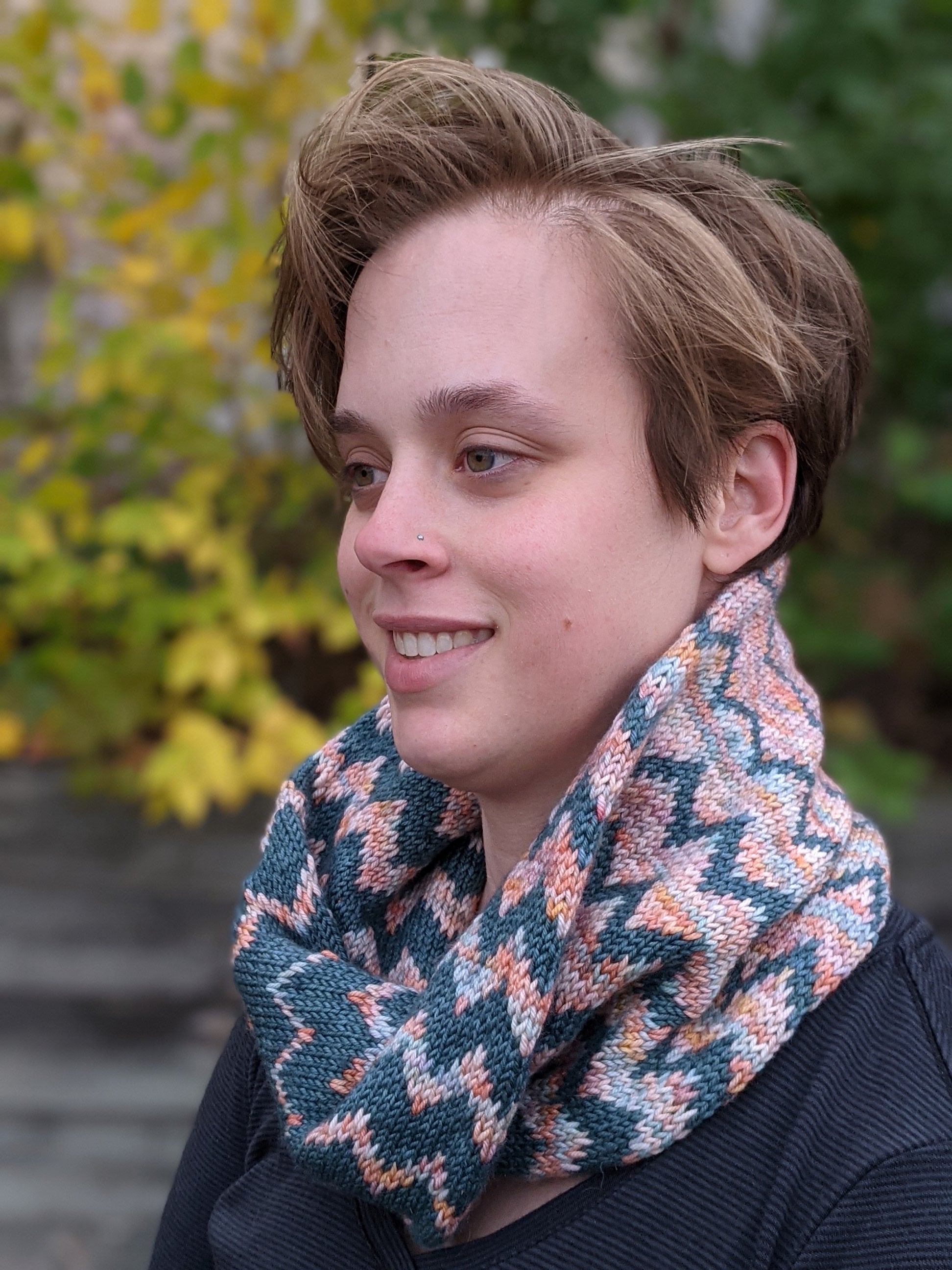 Retro Stripes Cowl Pattern